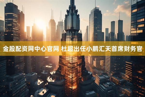 金股配资网中心官网 杜超出任小鹏汇天首席财务官