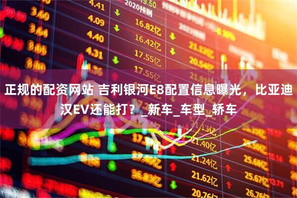 正规的配资网站 吉利银河E8配置信息曝光，比亚迪汉EV还能打？_新车_车型_轿车
